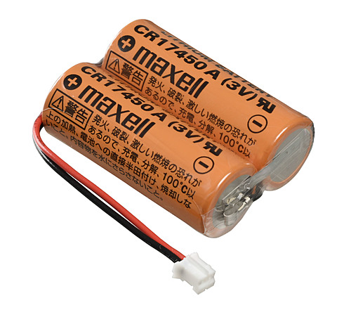 マクセル　円筒形二酸化マンガンリチウム電池「CR」　コネクタ付き　CR17450A-2 WK271
